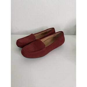 Vionic women’s Loafer Shoes Maroon Red Suede size 8